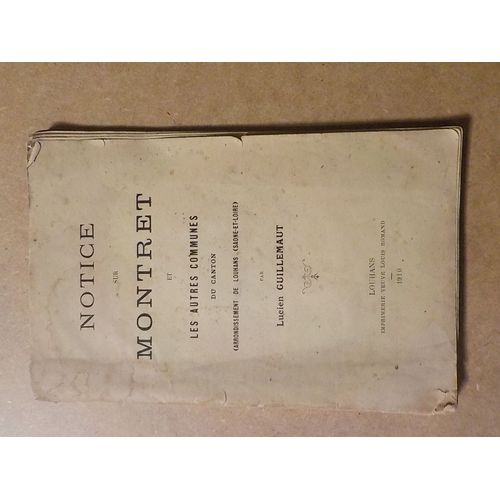 Notice Sur Montret Et Communes Du Canton 1910