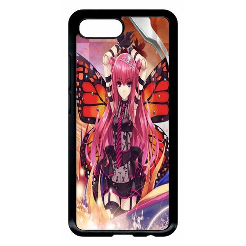 Coque Pour Honor 10 - Fille Manga Rose - Noir