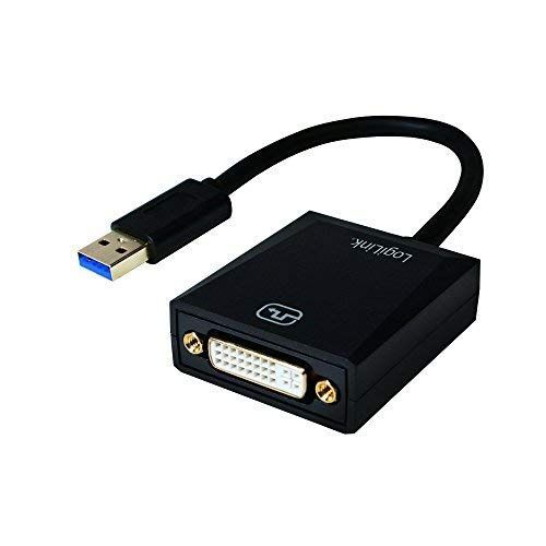 LogiLink USB / DVI Adaptateur [1x USB 3.0 mâle type A - 1x DVI femelle 24+5 pôles] noir