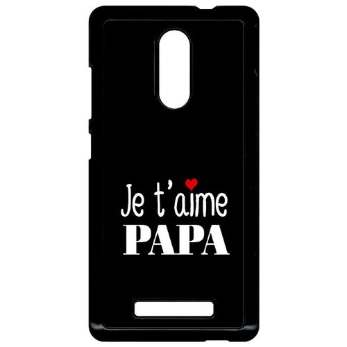 Coque Xiaomi Redmi Note 3 - Je T Aime Papa Fond Noir - Noir