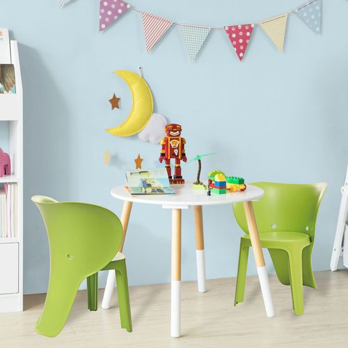 Sobuy Kmb12-Grx2 Lot De 2 Chaise Enfant Design Chaise Pour Enfants Siège Garçons Et Filles Confortable Éléphant Vert - Haute Qualité