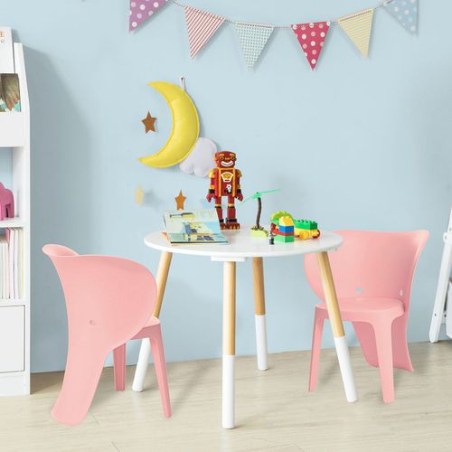 Sobuy Kmb12-Px2 Lot De 2 Chaise Enfant Design Chaise Pour Enfants Siège Garçons Et Filles Confortable Éléphant Rose - Haute Qualité