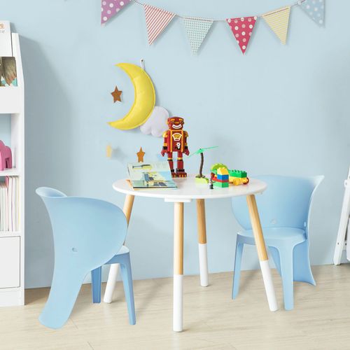 Sobuy Kmb12-Bx2 Lot De 2 Chaise Enfant Design Chaise Pour Enfants Siège Garçons Et Filles Confortable Éléphant Bleu Clair - Haute Qualité