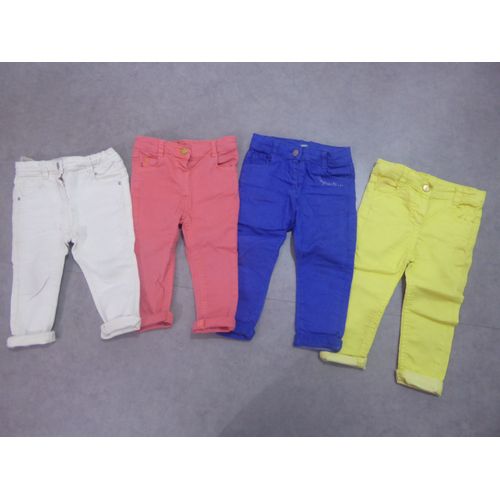 Lot 4 Pantalons Slim Fille Tape À L'oeil - 18 Mois