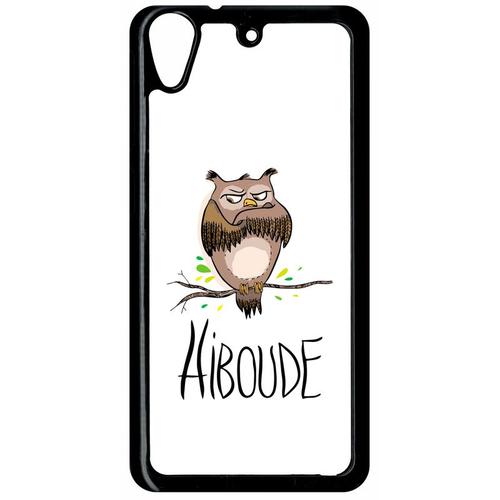 Coque Pour Smartphone - Hiboude Fond Blanc - Compatible Avec Htc Desire 626 - Plastique - Bord Noir