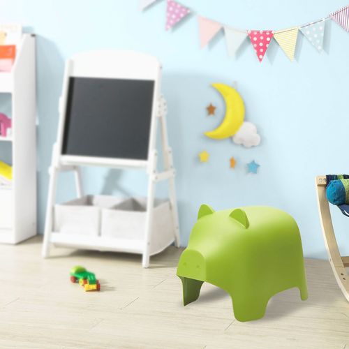 Sobuy Kmb14-Gr Tabouret Enfant Design Pouf Pour Enfant Tabouret De Siège Chaise Pour Enfants Siège Garçons Et Filles Cochonnet Vert - Haute Qualité