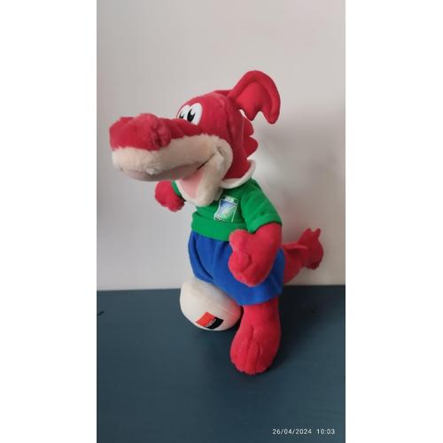 Vintage Peluche Doudou Mascotte Dragon World Cup Rugby 1999