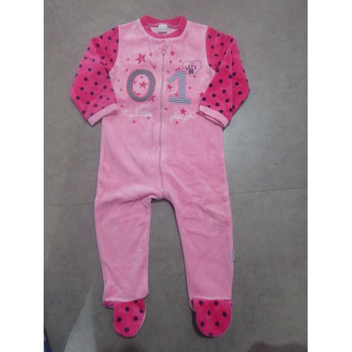 Pyjama Zippé Rose Fantaisie Absorba - 18 Mois