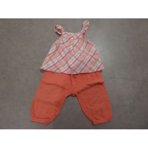 Ensemble Fille Été Orange - 18 Mois