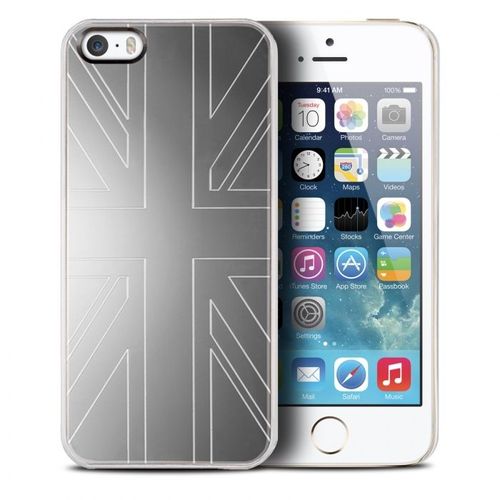 Coque Iphone 5 5s Se Qdos Drapeau Royaume Uni Effet Miroir Silicone Rigide (Tpu)