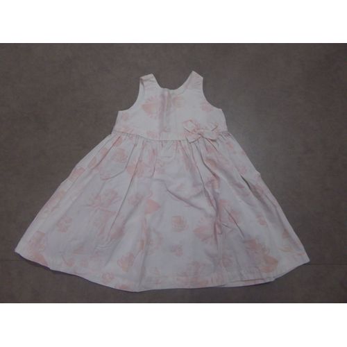 Robe Sans Manche En Tissu Blanc Fantaisie Les Bébés De Floriane - 18 Mois