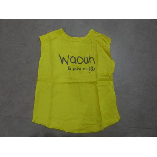 Top Sans Manche Jaune "Waouh" Tape À L'oeil - 18 Mois