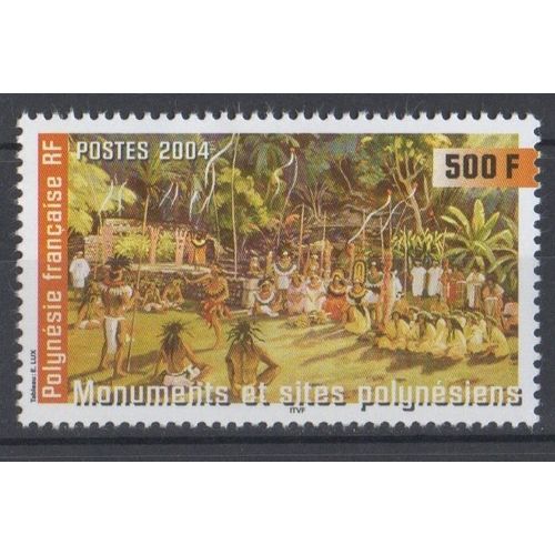 Timbre France Polynésie Française 2004 Yvert Et Tellier N°709 Monuments Et Sites Polynésiens Neuf** Gomme Intacte