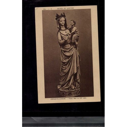 Carte Postale Musee Musee Du Louvre Statuette D Ivoire En L'état Sur Les Photos