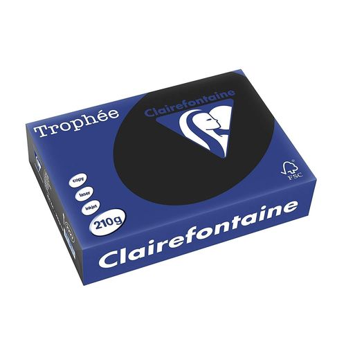 Trophée Ramette 250 Feuilles Papier 210g A4 210x297 mm Certifié FSC noir