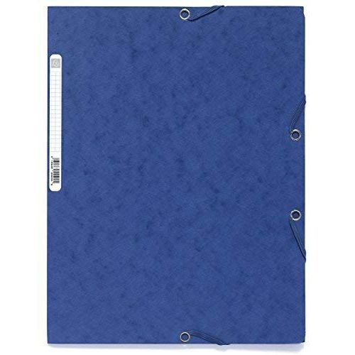 Exacompta Nature Future Chemise 3 Rabats À Élastique En Carte Lustrée Bleu Lot De 25