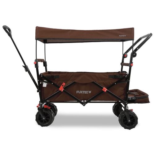 Chariot de plage pliable - FUXTEC Beach Cruiser - transport charge 75kg - Marron