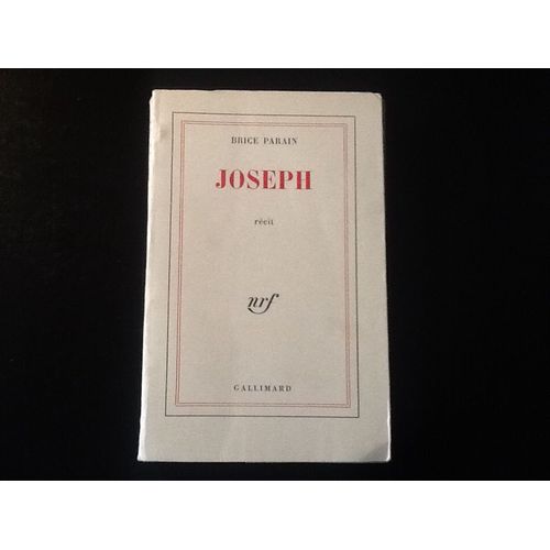 Joseph - Récit. [Edition Originale Du Service De Presse]