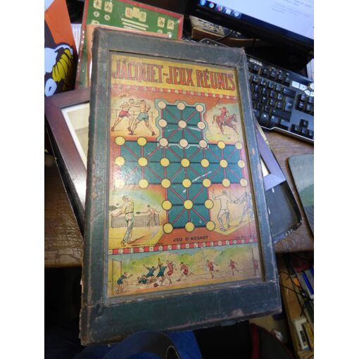 Ancienne boite de jeux jacquet- jeux réunis - jeu d'assaut