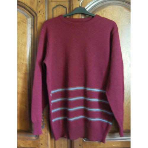 Pull Bordeaux/Bleu - Taille S/M