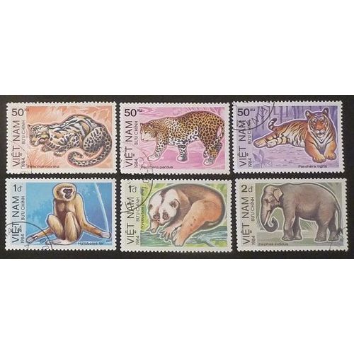 Vietnam Lot De 6 Timbres De 1984 Animaux Sauvages