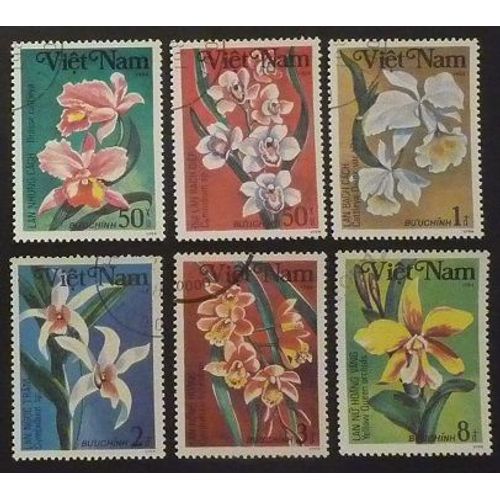 Vietnam Lot De 6 Timbres De 1984 Orchidées
