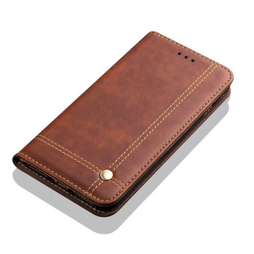Etui Rabat Latéral Galaxy A8-2018 Marron Aimant Intégré