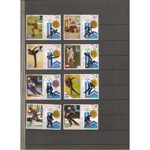 8 Timbres Obliteres 1980 Vainqueurs Aux Jo Yt 487 A 494