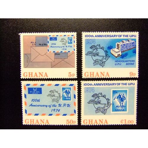 Ghana 1974 Centenaire De Upu Yvert 495 / 98 ** Mnh