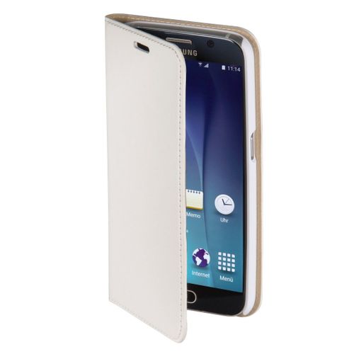 Etui A Rabat Samsung Galaxy S6 Blanc Hama 136715 Eco-Cuir (Pu)