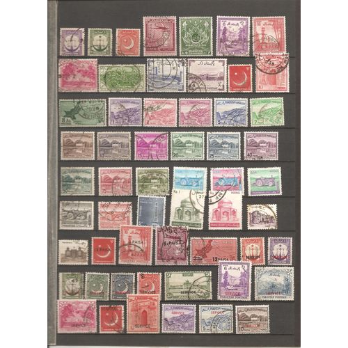 Lot De 62 Timbres Obliteres Et Service Pakistan