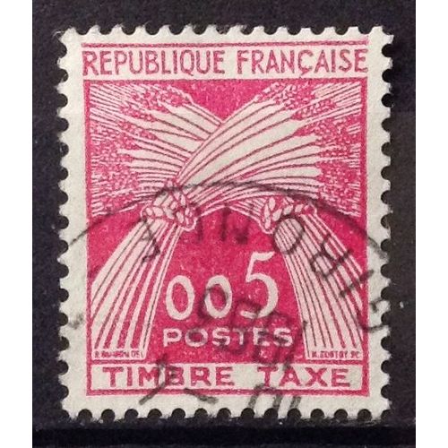 Taxes Gerbes - Timbre Taxe - 0,05 Rose-Lilas (Superbe N° 90) Obl - France Année 1960 - N23082