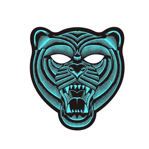 Masque De Tigre Lumineuse Led (Taille Unique)