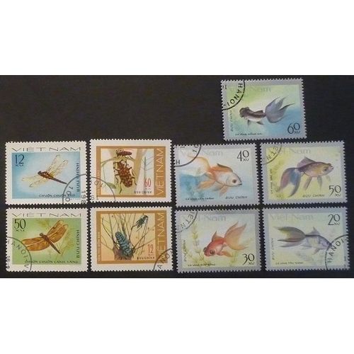 Vietnam Lot De 9 Timbres De 1977 Animaux Divers