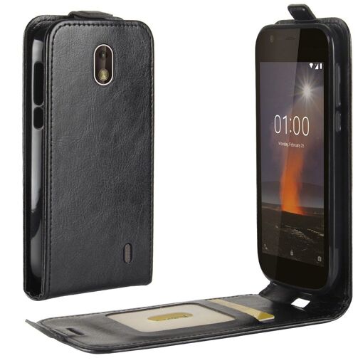 Etui Slim &agrave; rabat ultra-fin pour Nokia-1 coloris noir
