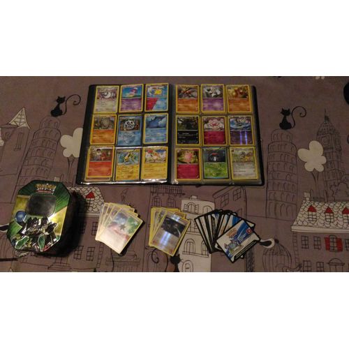 Lot Avec Un Classeur Et Boite En Métal Pokémon Avec Plus De 250 Cartes Pokémon.