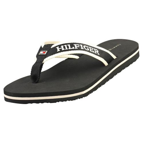 Tommy Hilfiger Webbing Pool Sandals Tongs Noir