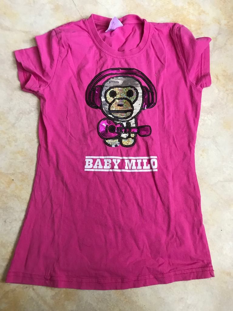 T Shirt Tee Shirt Baby Milo Taille S Rose Motif Musicien Rakuten