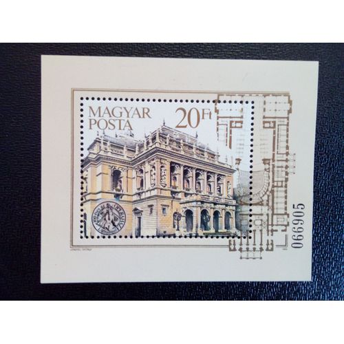 Timbre Hongrie Yt Bf 175 Opéra De Budapest 1984