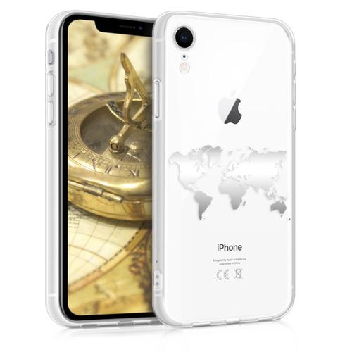 kwmobile Étui liseuse Compatible avec Apple iPhone XR Blanc Housse avec Rabat magnétique en Simili Cuir 