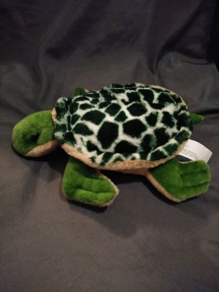 Peluche Tortue Marine Verte Beige Luderix