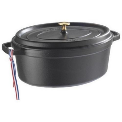 Cocotte Ovale Staub 110.33 Noire Diam 33 Cm