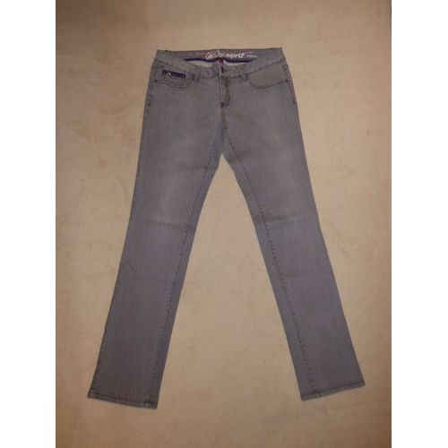 Jean Slim Gris / Détails Violets Edc - W30/L32
