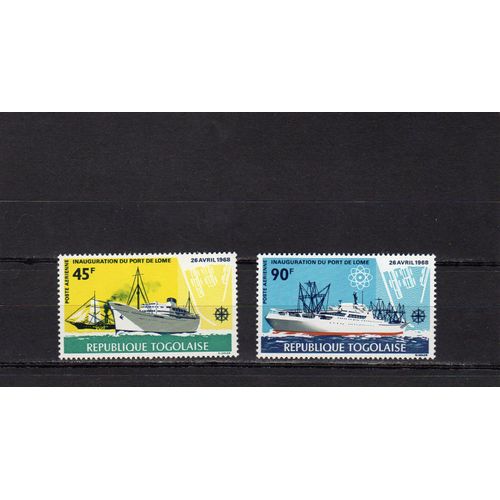 Timbres De Poste Aérienne Du Togo (Inauguration Du Port De Lomé)