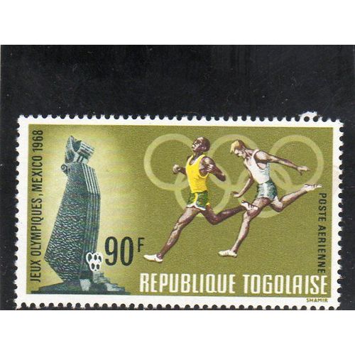 Timbre De Poste Aérienne Du Togo (Jeux Olympiques De Mexico)
