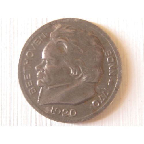 Piece Beethoven Bonn 50 Pfennig 1920
