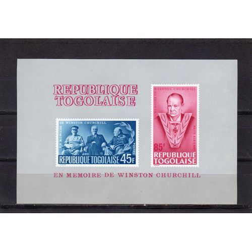 Bloc-Feuillet Du Togo (Mort De Sir Winston Churchill)