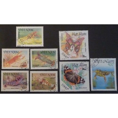 Vietnam Oblitéré Lot De 8 Timbres De 1991 Animaux Divers