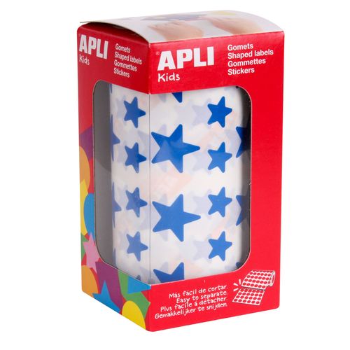 Gommettes Rouleau Étoile 12,5 Et 19,5 Mm Bleu X 2 360 - Apli Agipa