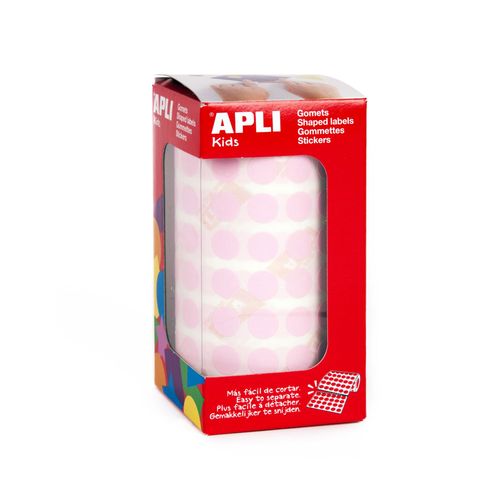 Gommettes Rouleau Rond Ø 10,5 Mm Rose X 5 192 - Apli Agipa